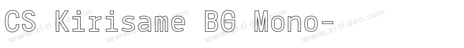 CS Kirisame BG Mono字体转换